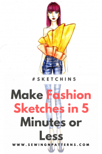 5 Minute fashion sketches series #sketchin5 (sketch 4) – sewingnpatterns
