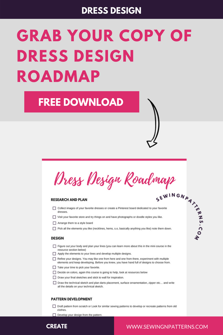 Get your copy of this Free dress design roadmap to make you dress making process super fun. (Sewing projects for beginners, diy sewing projects, useful sewing projects, quick sewing projects, free sewing projects, beginners sewing, Sewing clothes, sewing tutorials step by step, dress making For beginners, dress making patterns, dress making tutorial, dress making ideas, Diy Dress making, Dress making inspiration, step by step dress making)